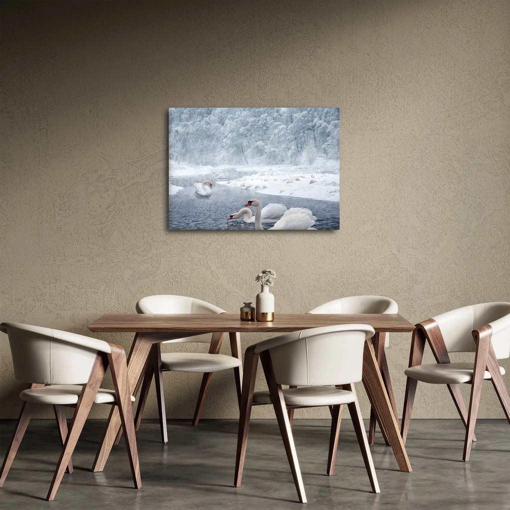 Tablou cu lebăde (70x50 cm)