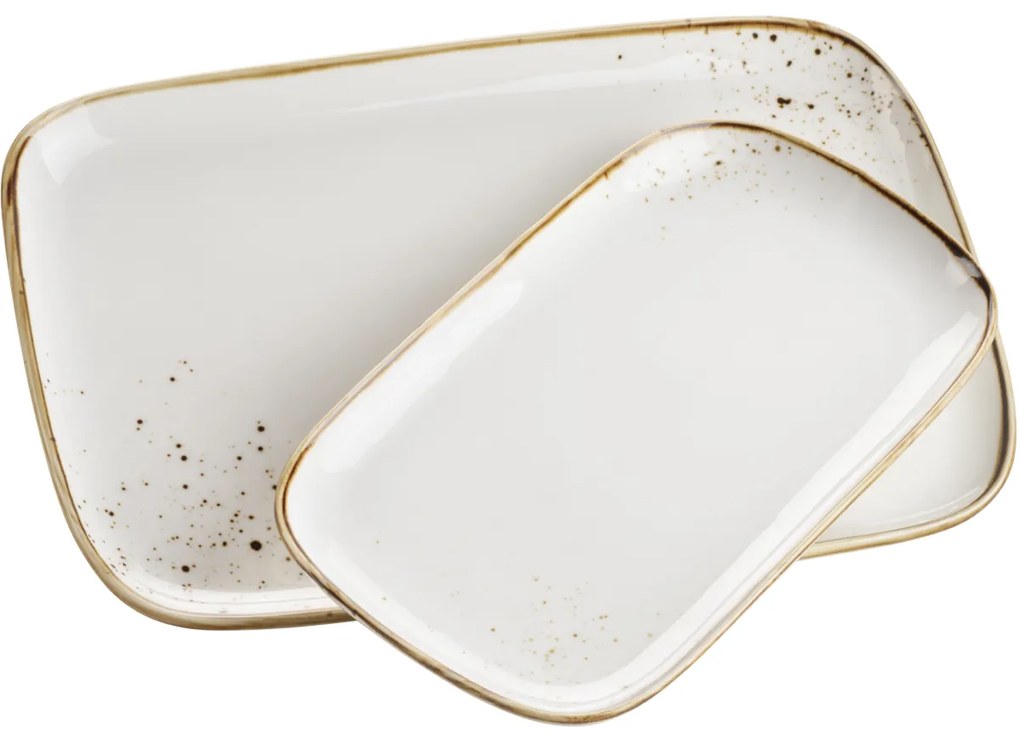 Mäser Set de 2 tăvi Pintar White cu puncte maro