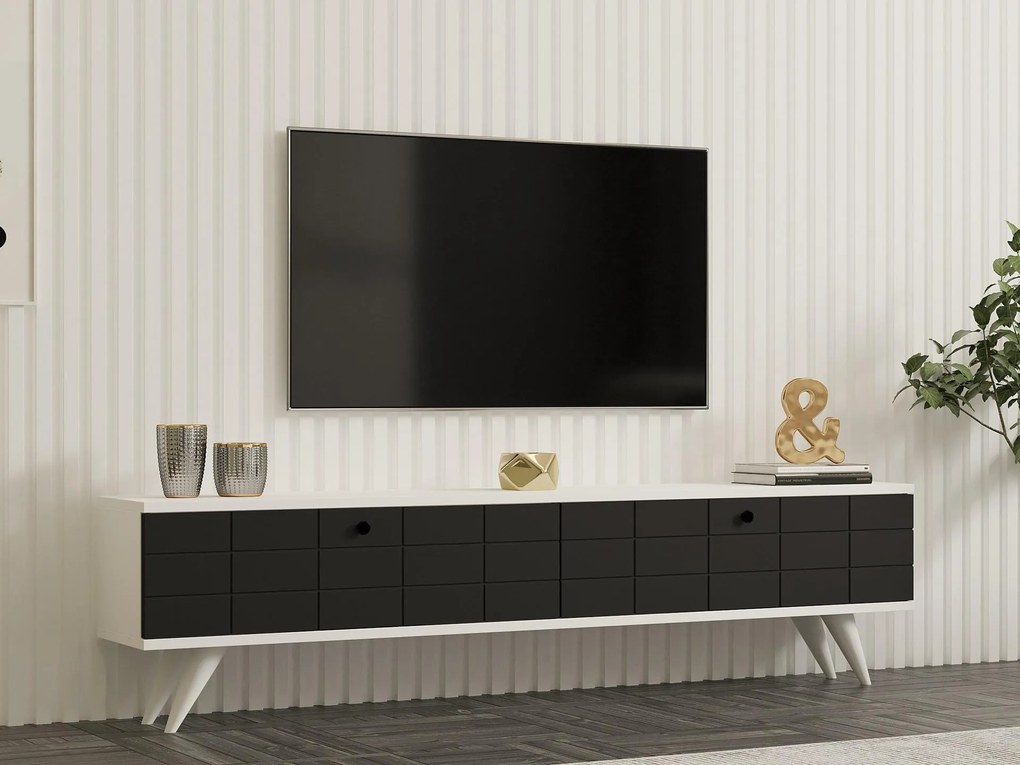 Masă TV/Dulap Butepe (antracit + alb) . Promo -28%. 1095159