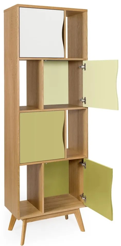Bibliotecă Woodman Avon Narrow Olive, verde