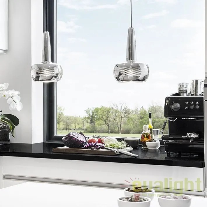 Abajur metalic design retro Clava Polished Steel