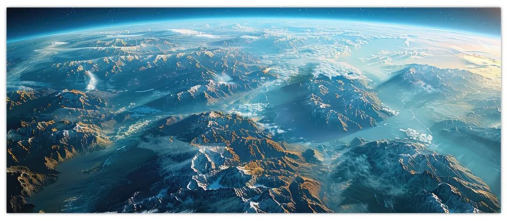 Tablou - Vedere din spațiu (120x50 cm)