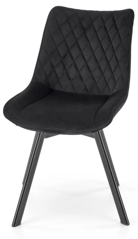 Scaun K520 velvet negru