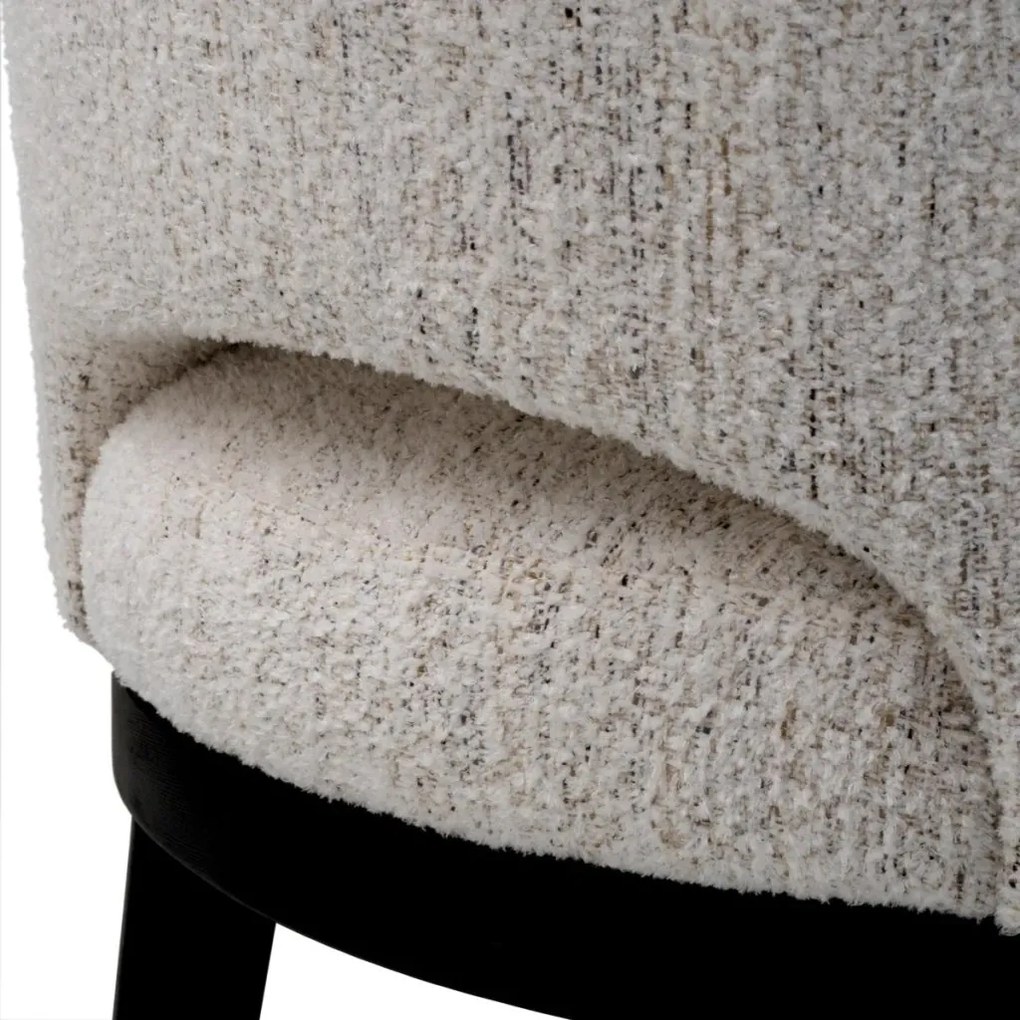 Scaun dining design LUX Sofia, Seashell off white