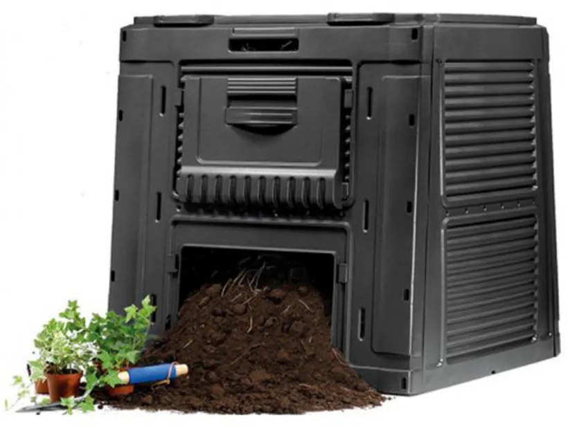 Composter electronic, fără bază, 470 l, negru
