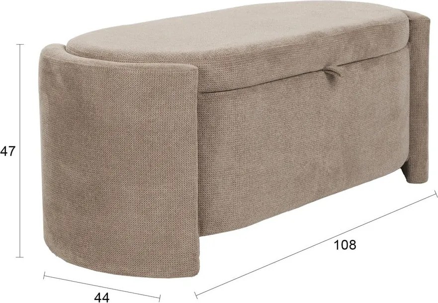 Bancă maro deschis Miro – White Label