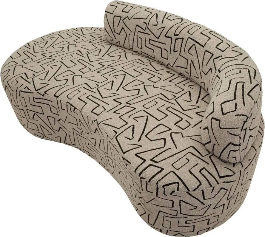 Canapea bej cu tapițerie din țesătură bouclé 176 cm Nairobi – Mauro Ferretti