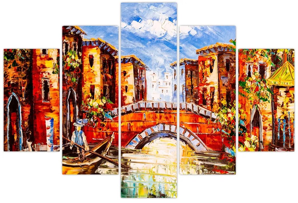 Tablou - Pictură în ulei a orașului III. (150x105 cm)