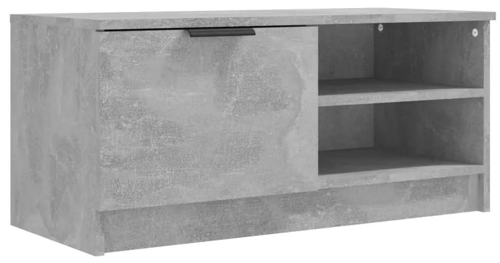 811474 vidaXL Comodă TV, gri beton, 80x35x36,5 cm, lemn prelucrat