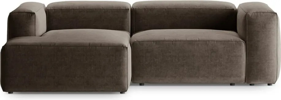 Colțar maro (cu colț pe partea stângă/cu șezlong) Bergamo – Cosmopolitan Design