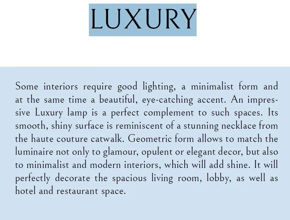 Lustra LED dimabila design minimalist Luxury, 110cm P0370 MX