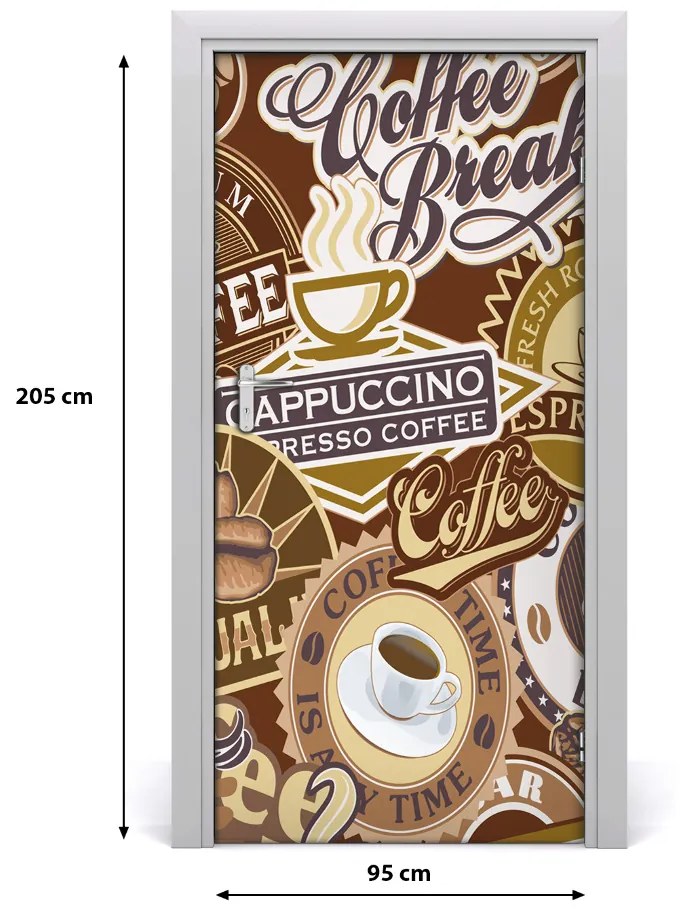 Autocolante pentru usi zicale Café