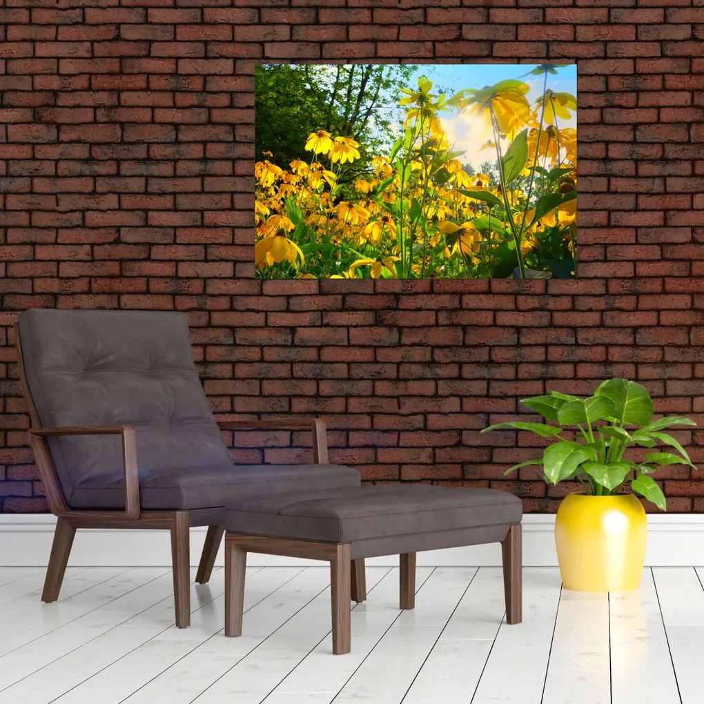 Tablou - Flori galbene (90x60 cm)