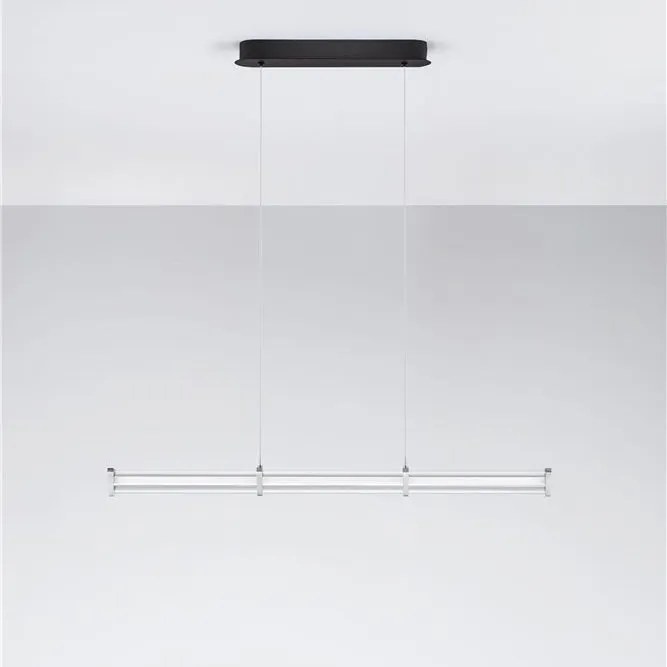 Lustra LED 3000K suspendata design liniar PHEME nickel satinat