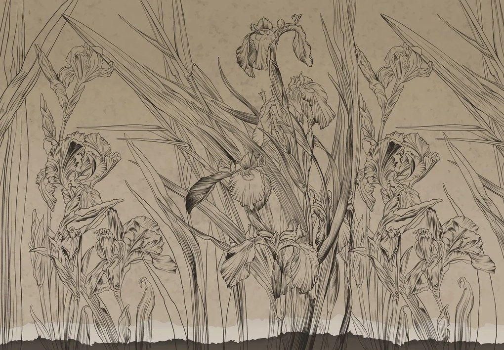 Fototapet - Contururile florilor (147x102 cm)