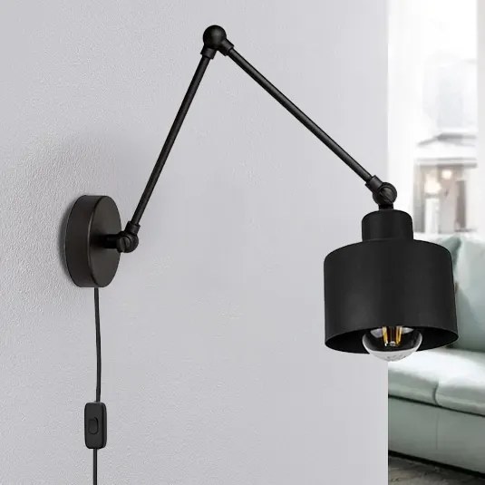 Aplica de perete 1xE27/20W/230V neagră
