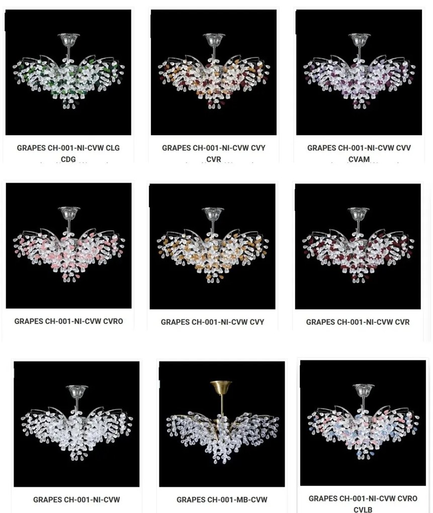 Lustra moderna cristal Bohemia design LUX GRAPES