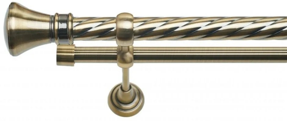 Galerie dubla TWISTER - fara inele - LUXOR 25/19 - fara inele - AUR ANTIC (Alege marime: 320 cm)