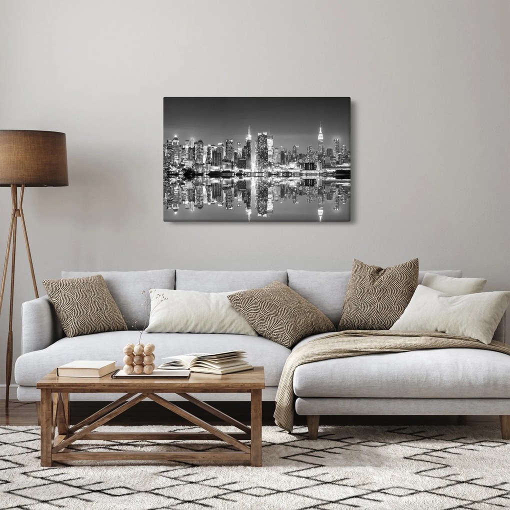 Tablou - New York, alb-negru (90x60 cm)