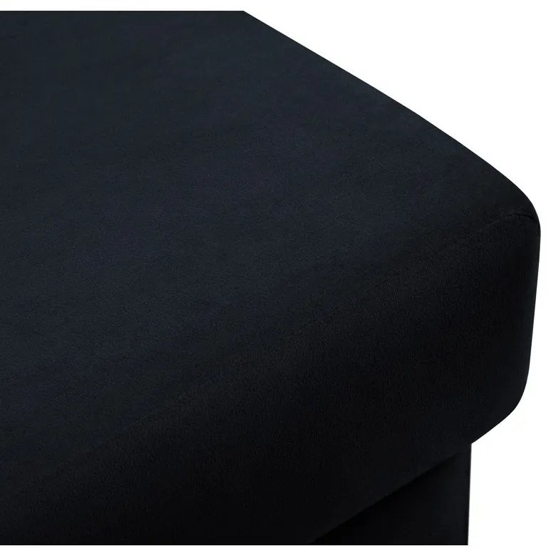 Taburet albastru închis cu tapițerie din catifea Kyoto – Cosmopolitan Design