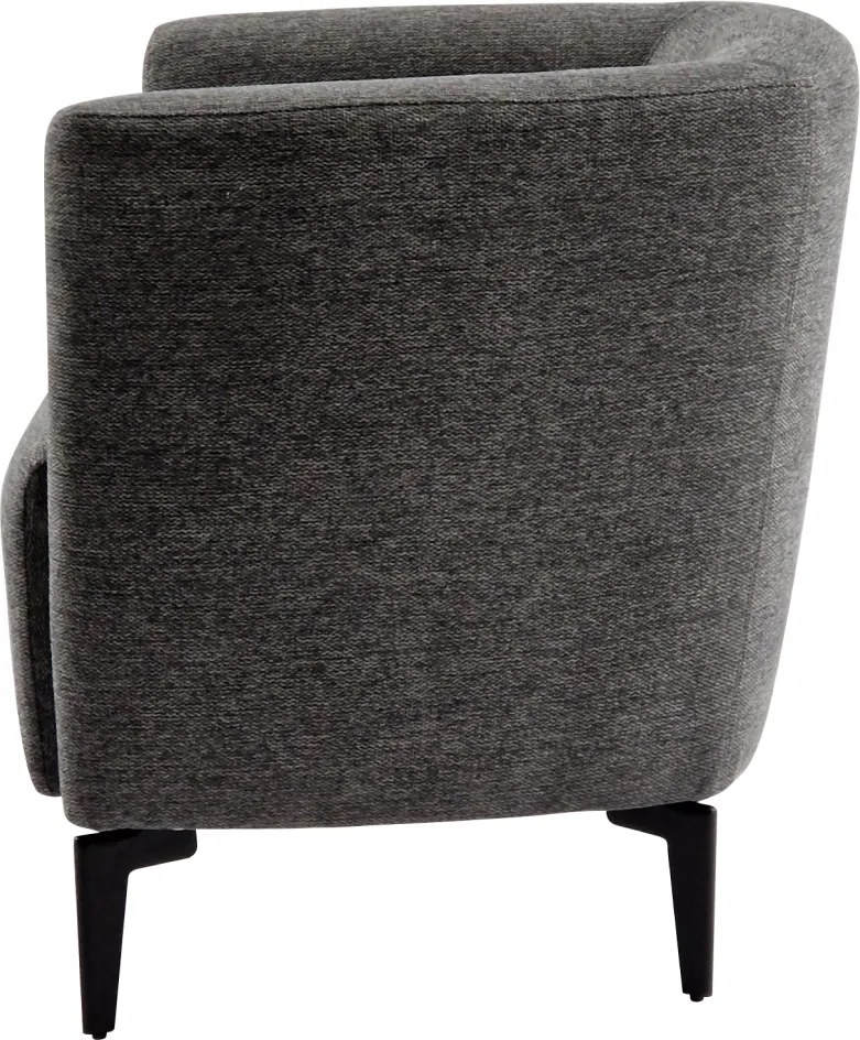 Fotoliu de design, gri / negru, KAPY