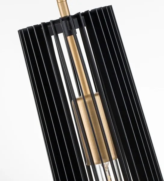 Quintiesse QN-LINARA-P-BK - Lustră pe tijă LINARA 1xE27/60W/230V negru/auriu