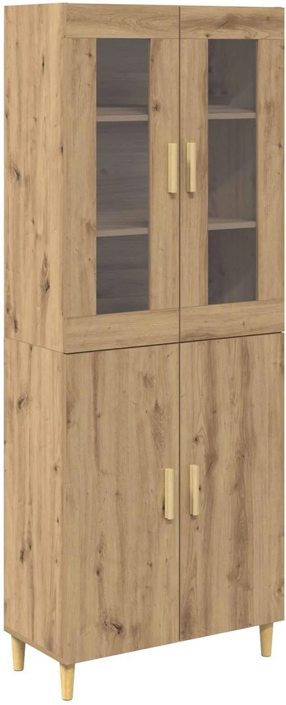 vidaXL Bufet Stejar Artizanal 69,5 x 34 x 180 cm