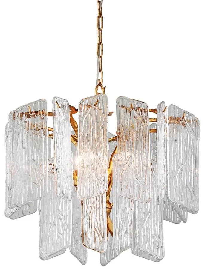 Candelabru LUX design deosebit PIEMONTE lucrat manual, cu 4 surse de lumina