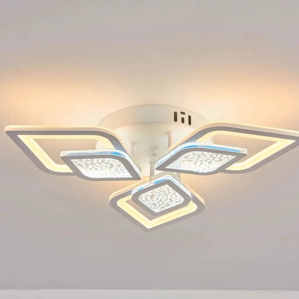Lustra LED Cu Telecomanda, Elit's, EsnM408-3, 75W, Alb