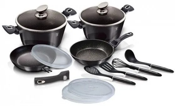 RESIGILAT - Set oale marmorate 13 pese Carbon Pro Berlinger Haus BH 7059