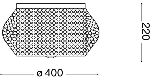 Plafonieră de cristal Ideal Lux PASHA 6xE14/40W/230V d. 40 cm crom