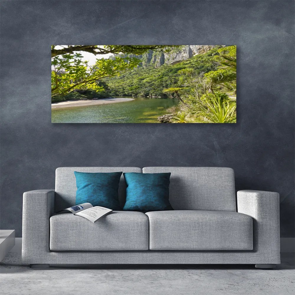 Tablou pe panza canvas Lacul Verde Natura