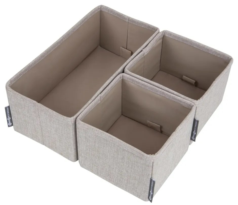 Set 3 organizatoare Bigso Box of Sweden Drawer, bej