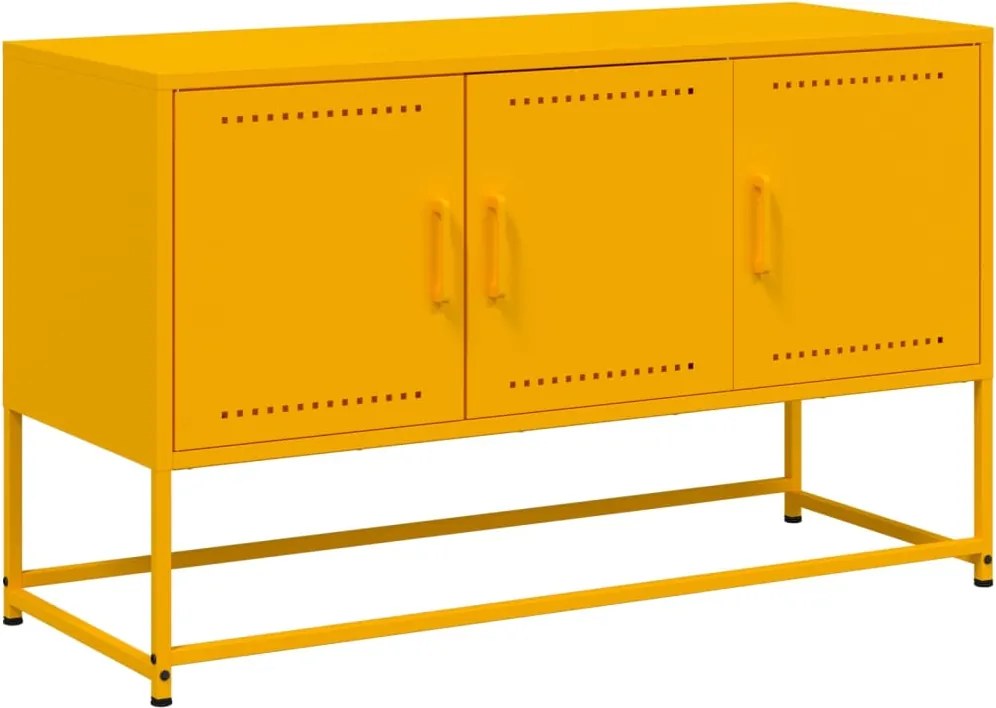 vidaXL Dulap TV, galben muștar, 100,5x39x60,5 cm, oțel