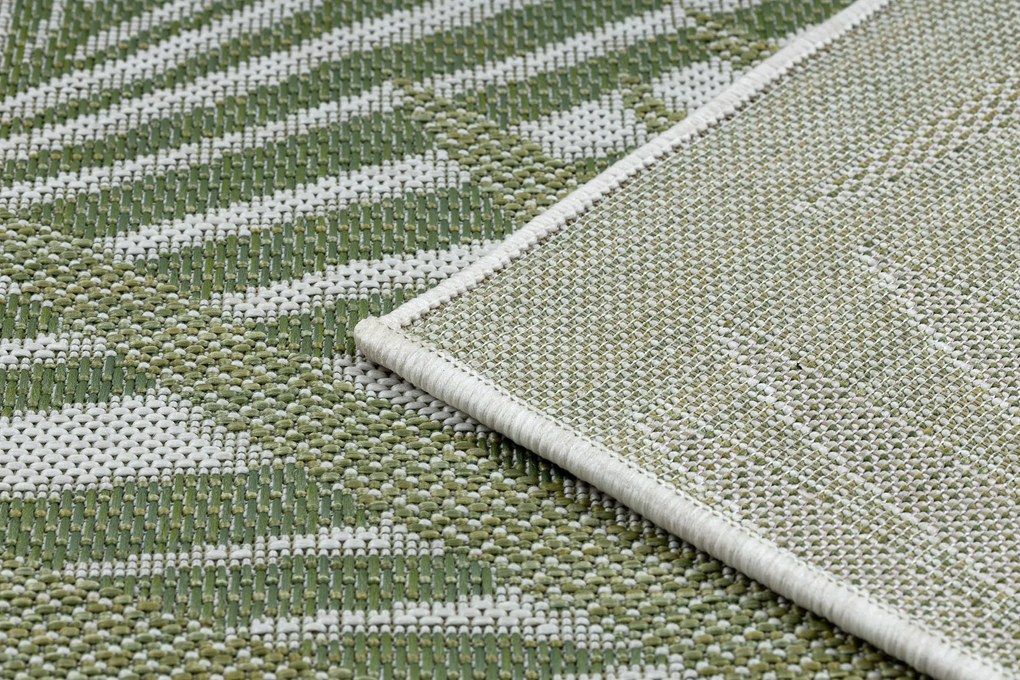 Covor SISAL SION frunze de palmier, tropical 2837 țesute plate ecru / verde