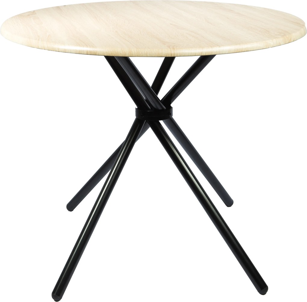 Set masa Kaliope cu 4 scaune, natur, 90x90x77 cm