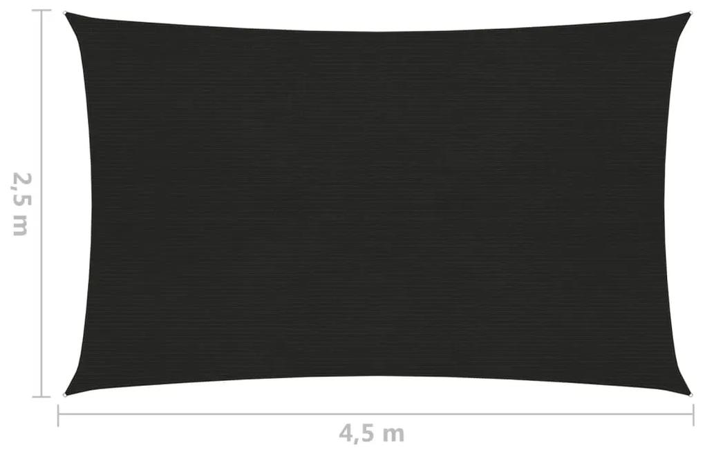 Panza parasolar, negru, 2,5x4,5 m, HDPE, 160 g m   Negru, 2.5 x 4.5 m