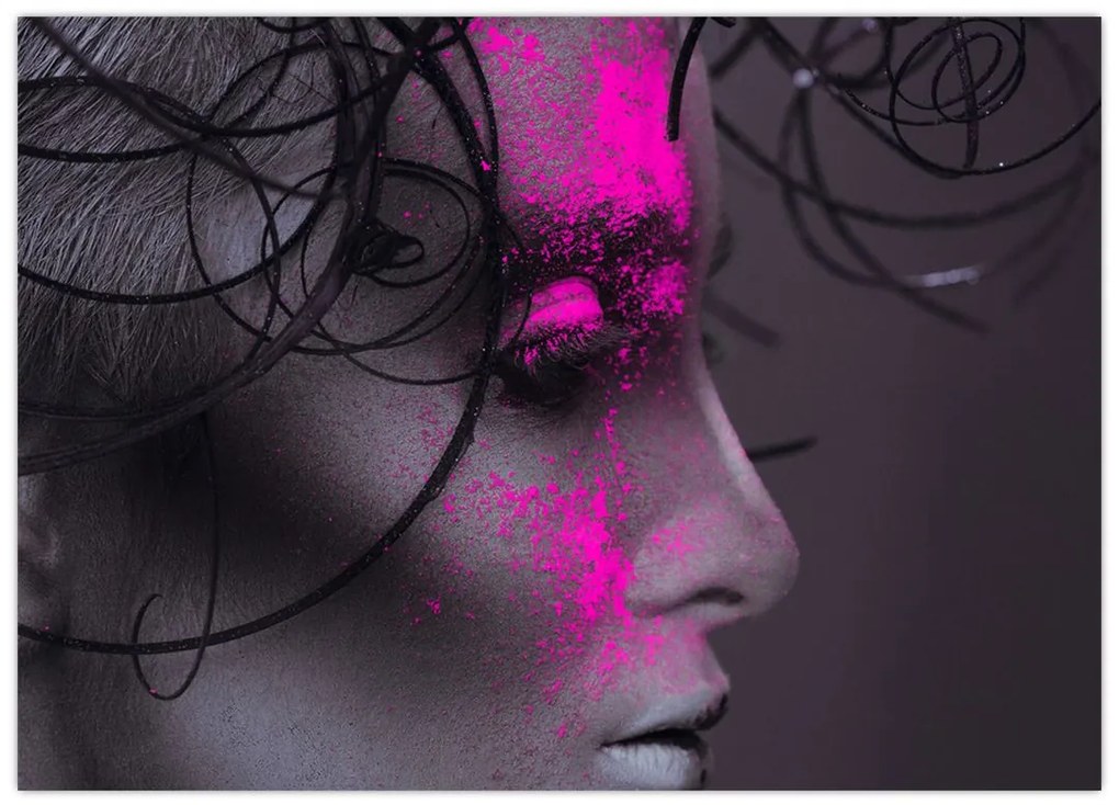 Tablou pe sticlă femeii (70x50 cm)