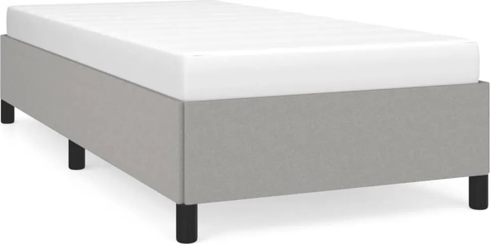 vidaXL Cadru de pat fără saltea, gri deschis, 90x200 cm, textil