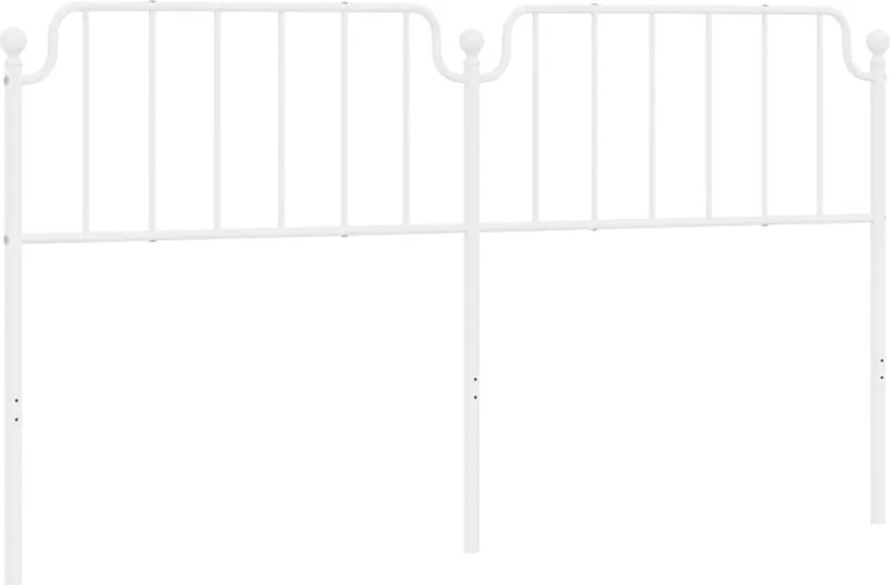 vidaXL Tăblie de pat de schimb metalică, alb, 180 cm