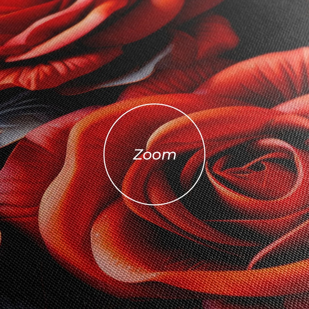 Tablou Canvas, 50x70cm, Dormitor si Living, Flori, Trandafiri, Red Grey Rose