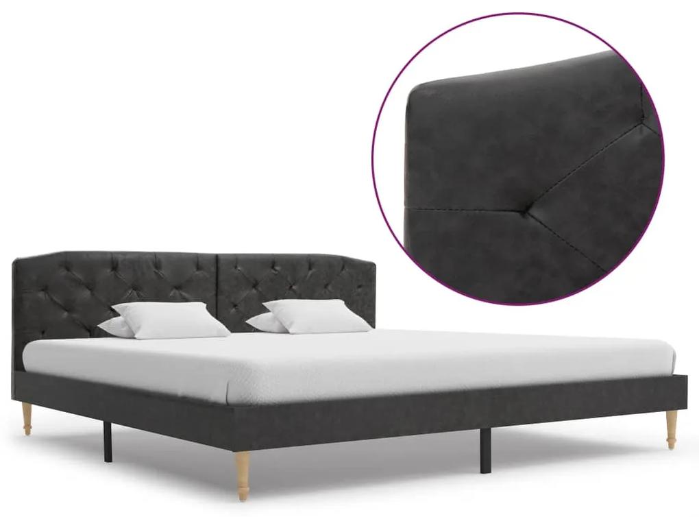 280551 vidaXL Cadru de pat, negru, 180 x 200 cm, material textil