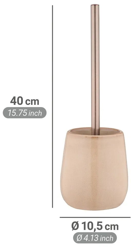 Perie de WC bej din ceramică Sirmione – Wenko