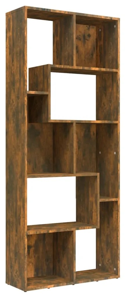 815501 vidaXL Bibliotecă, stejar fumuriu, 67x24x161 cm, lemn prelucrat