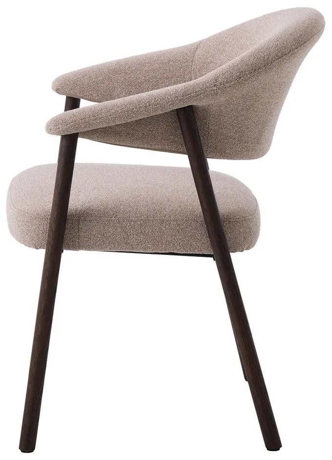 Set de scaune de sufragerie bej cu cotiere 2 buc. din lemn de stejar Elk – Unique Furniture