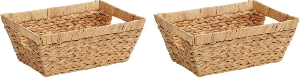 vidaXL Coșuri de depozitare 2 pcs natural 38 x 28 x 15 cm