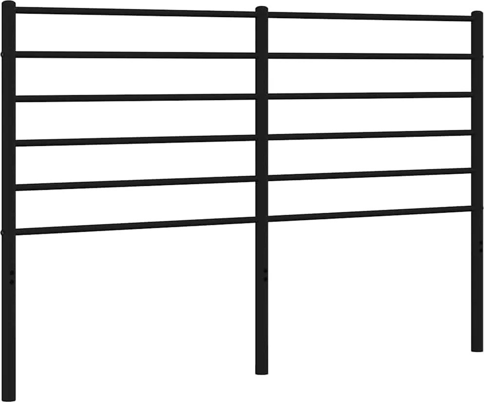 vidaXL Tăblie de pat de schimb metalică, negru, 120 cm