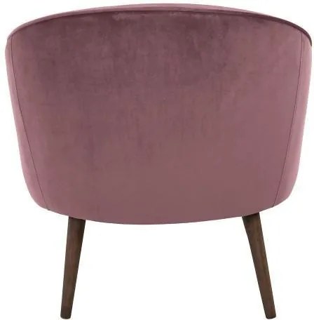 Fotoliu SAFIR din Catifea Rose - Catifea Rose Lungime (75 cm) x Latime (66 cm) x Inaltime (76 cm)