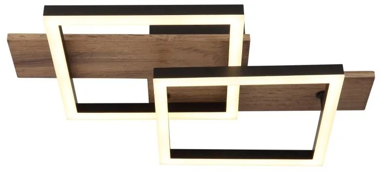Plafoniera LED design slim JEFFRY aspect lemn 67350-16 GL