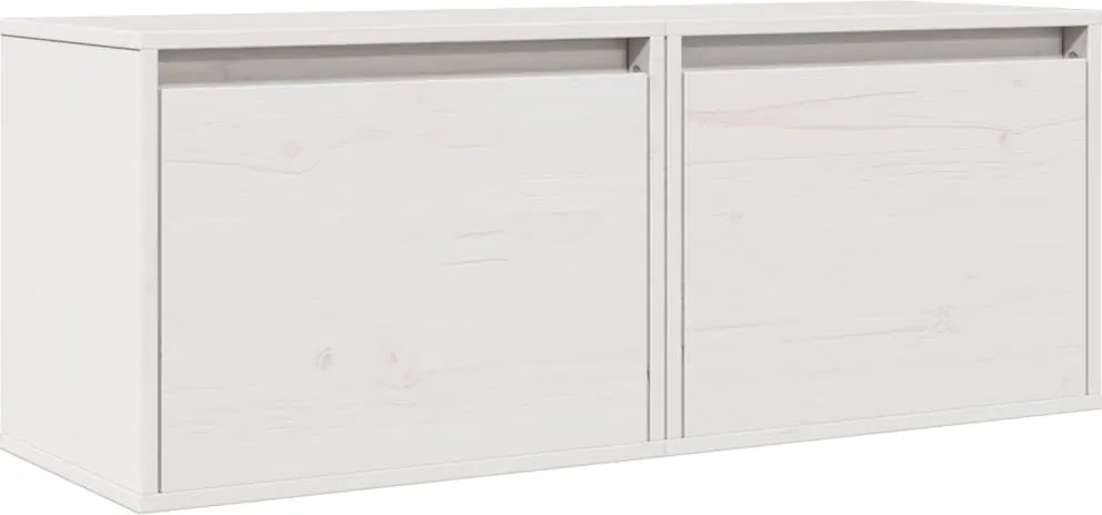 vidaXL Dulapuri de perete, 2 buc., alb, 45x30x35 cm, lemn masiv de pin